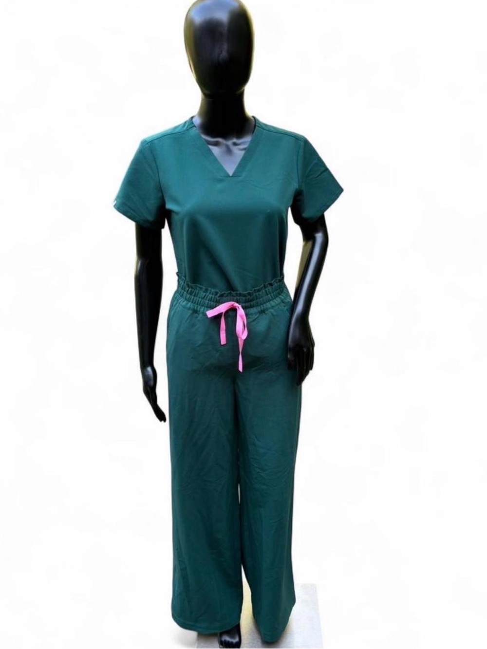FIGS forest green allison ultra wide leg